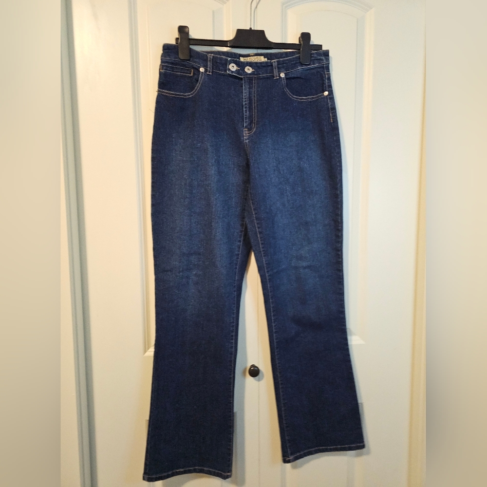 ENUF Women's Vintage Dark Wash High Waist Boot Cut SZ 12